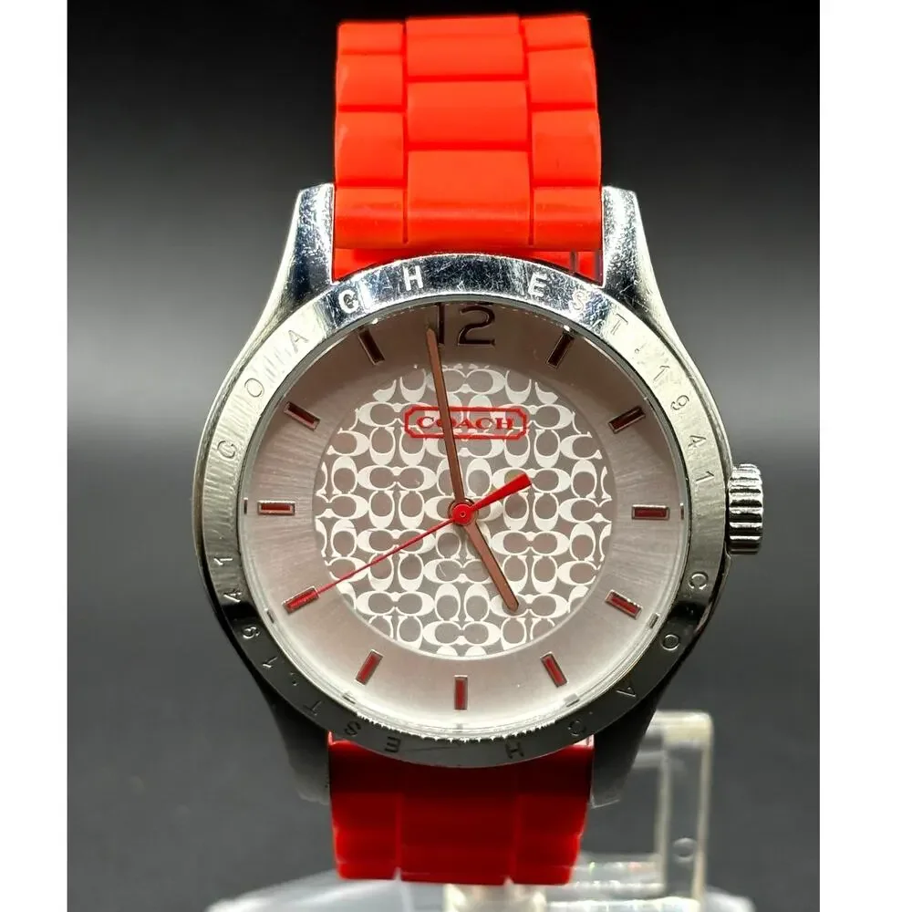 Coach Maddy CA.69.3.14.0706 Orange Silicone 41mm Quartz Women's Watch